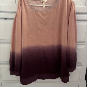 Matilda Jane Pullover Sweatshirt – Size L – Ombre Pink to Plum – NWOT